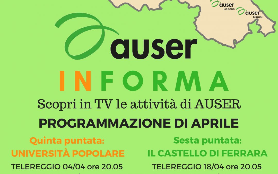 AUSER INFORMA: Programmazione di aprile