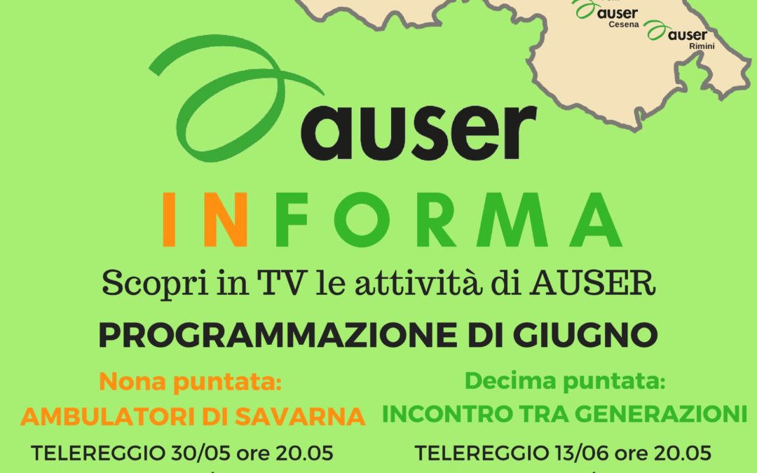 AUSER INFORMA: Programmazione di giugno