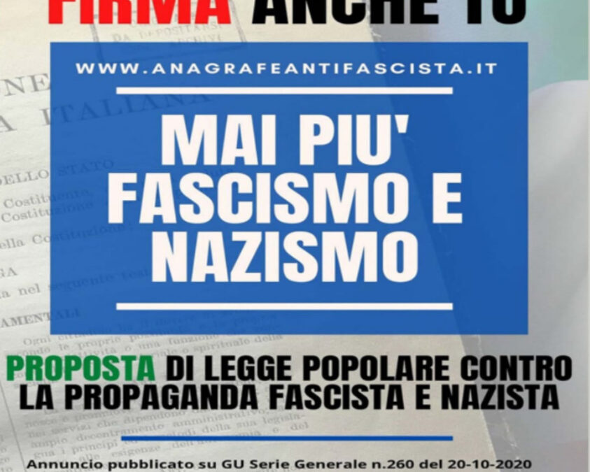 Auser aderisce alla campagna “Mai più fascismo e nazismo”